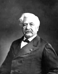 Vicomte Ferdinand Lesseps、「Galerie Contemporaine」、1877年（bw写真）